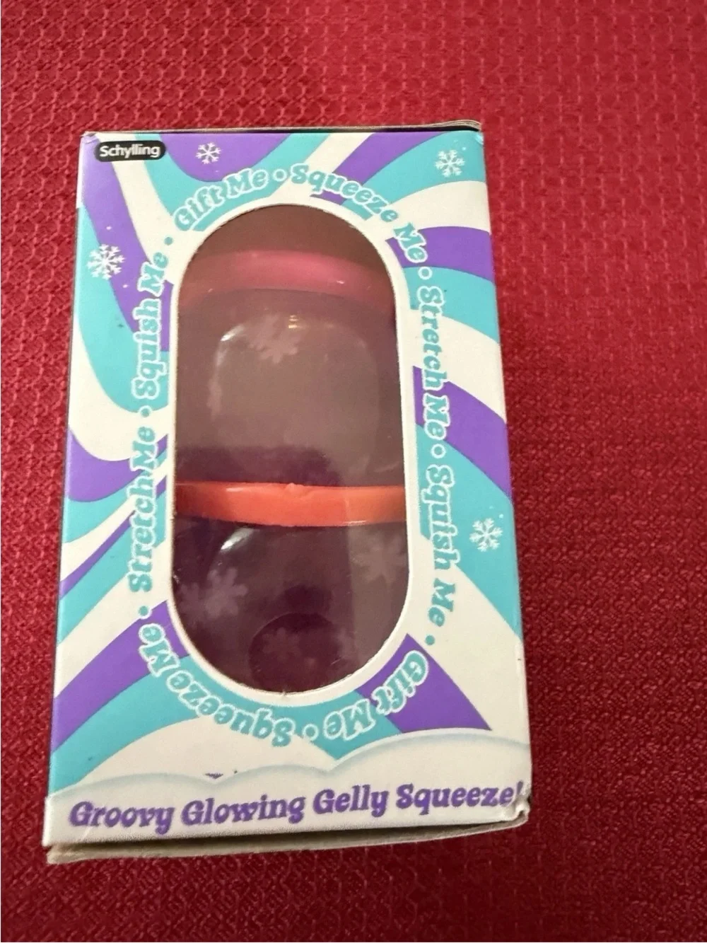 New Nee Doh Needoh Schylling Groovy Glowman Snowman Pink Glow Dark Squishy Toy